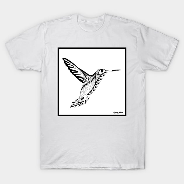 boho hummingbird colibri ecopop T-Shirt by jorge_lebeau